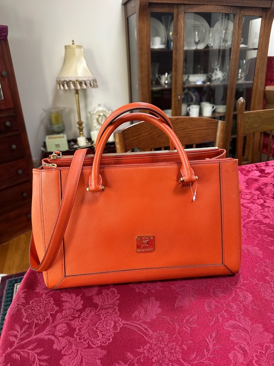 MCM Handbags - MCM Orange Leather 2-Way Bag